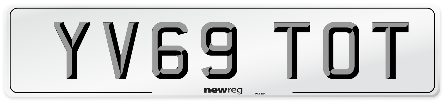 YV69 TOT Number Plate from New Reg